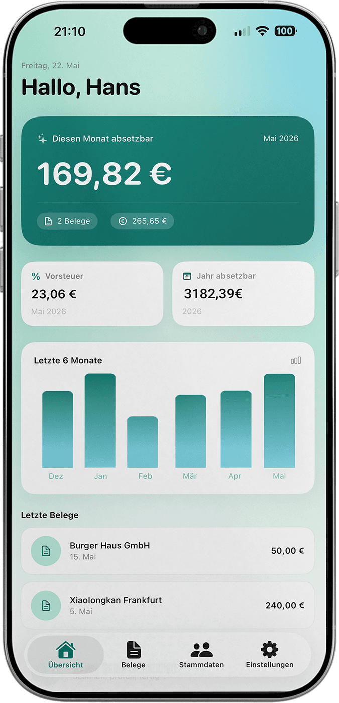 Fiscara App – Übersicht