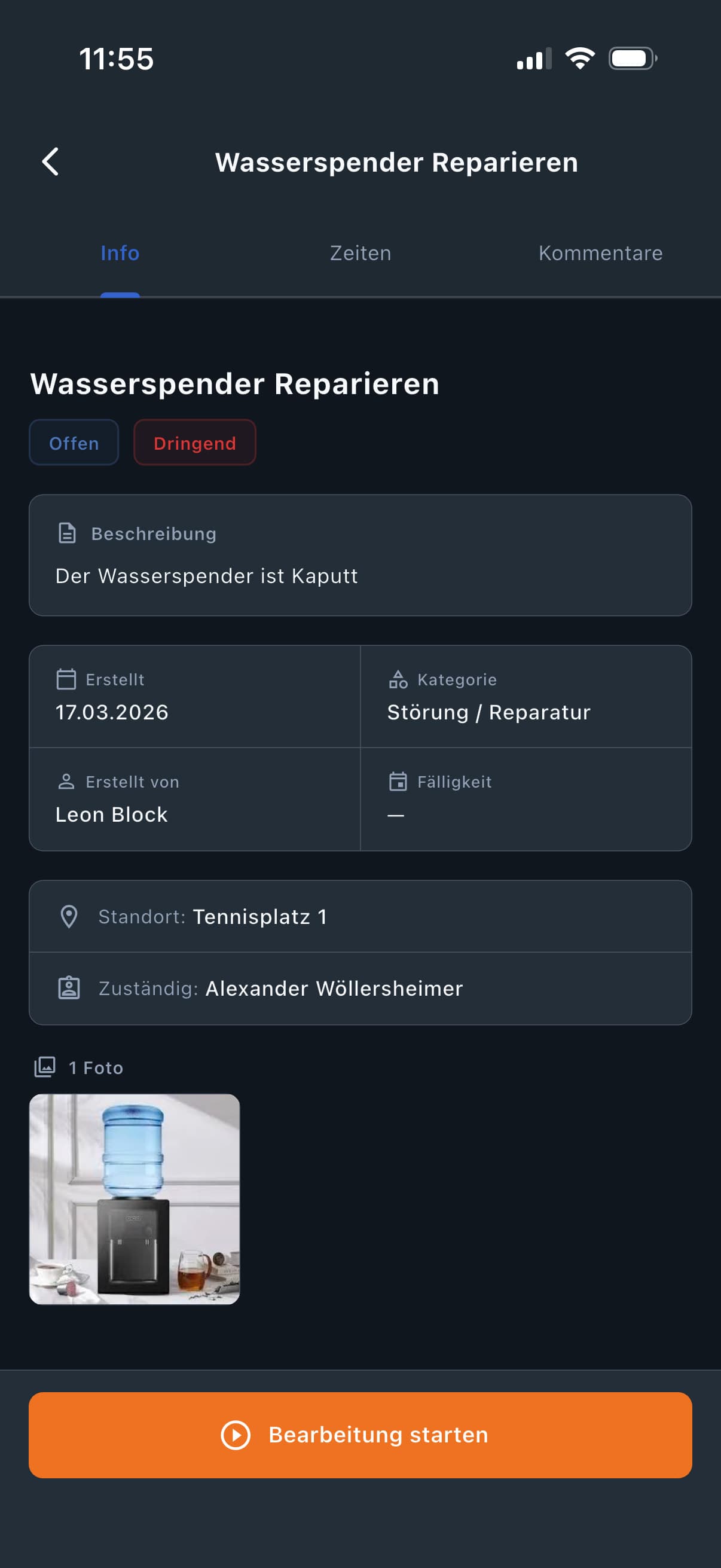 VERION App – Ticket-Details